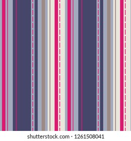 Multicolored striped seamless pattern, vertical stripes, vector background for wallpaper, wrapping paper, textile, fabric etc.