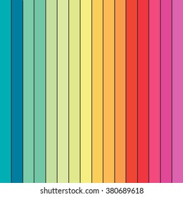 Multicolored stripes with black stroke