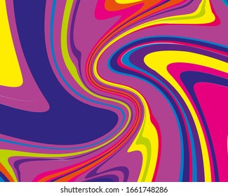 Multicolored stripes, great design for any purposes. A swirling rainbow. Multicolored bright background. Creative typography, banner design. Modern dynamic style.