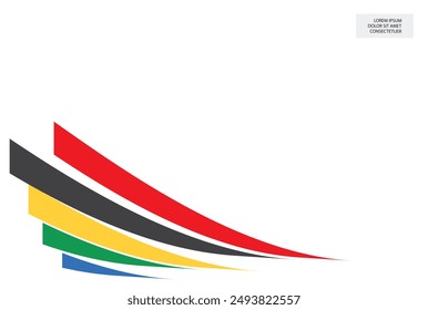 Multicolored stripes on a white background.  Landing, Website Design. Vector illustration.