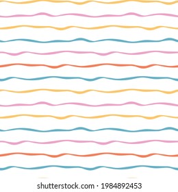 Multicolored stripes. Seamless striped pattern. Background for wallpaper, textile, postcards, wrapping, stationery, etc. Vector illustrations.
