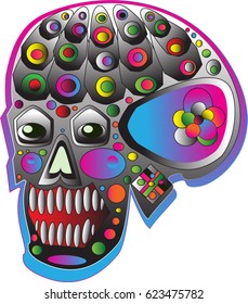 Multicolored Sugar Skull
