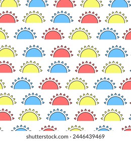Multicolored sun icons pattern
Vector pattern with colored sun icons.
Children's vector pattern