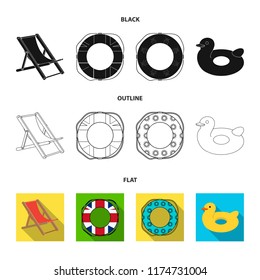 Multicolored swimming circle cartoon icons in set collection for design. Different lifebuoys vector symbol stock web illustration.