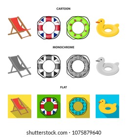 Multicolored swimming circle cartoon,flat,monochrome icons in set collection for design. Different lifebuoys vector symbol stock web illustration.