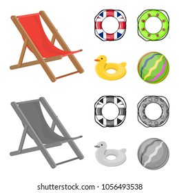 Multicolored swimming circle cartoon,monochrome icons in set collection for design. Different lifebuoys vector symbol stock web illustration.