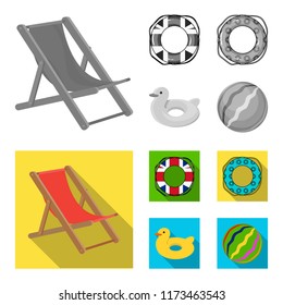 Multicolored swimming circle monochrome,flat icons in set collection for design. Different lifebuoys vector symbol stock web illustration.