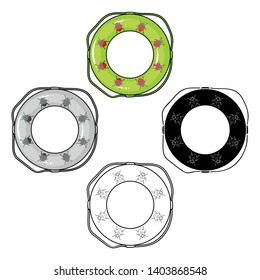 Multicolored swimming circle for relaxing. Swimming circle single icon in cartoon,black style vector symbol stock illustration web.