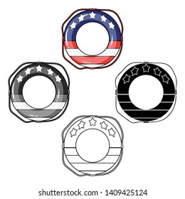 Multicolored swimming circle for relaxing. Swimming circle single icon in cartoon,black style vector symbol stock illustration web.