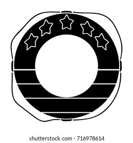 Multicolored swimming circle for relaxing. Swimming circle single icon in black style vector symbol stock illustration web.