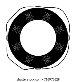 Multicolored swimming circle for relaxing. Swimming circle single icon in black style vector symbol stock illustration web.