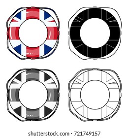 Multicolored swimming circle for relaxing. Swimming circle single icon in cartoon style vector symbol stock illustration web.