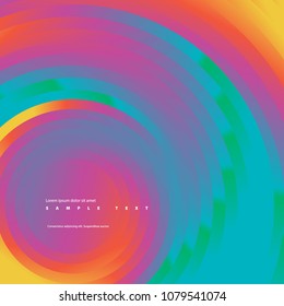Multicolored Swirl Effect. Modern and Abstract Background. Stock Vector Illustration. Minimalist Creative Design Concept.