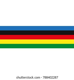 multi-colored symbolic stripes 