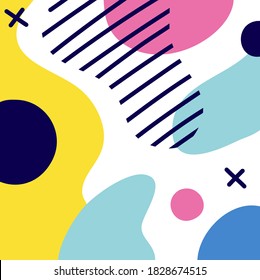 Multi-colored  templates with abstract shapes. Media post for social networks. Universal templates for invitation. Greeting cards, flyers, design, cover.