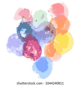 multicolored texture of watercolor with multi-colored circles