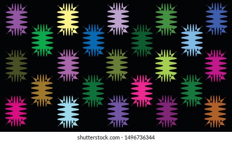 Multicolored tilde vector background on a black background