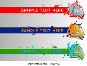 Titular de título multicolor.