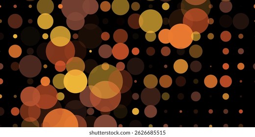 Multicolored translucent circles on a dark background.