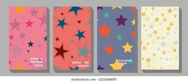 Multicolored translucent stars on a white background. Green tones.  Magic unicorn hologram. Holographic fairy set.