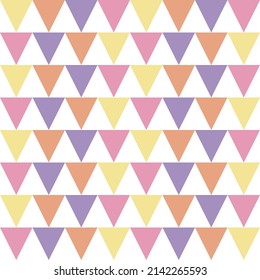 multicolored triangle flags seamless background stripes