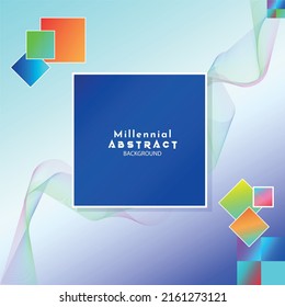 TRIANGLE multicolor sobre un abstracto del vector de fondo azul brillante y azul oscuro
