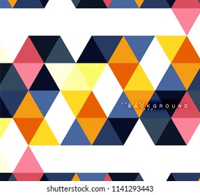 Multicolored triangles abstract background, mosaic tiles concept, vector illustration