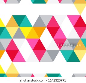 Multicolored triangles abstract background, mosaic tiles concept, vector illustration