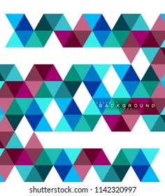Multicolored triangles abstract background, mosaic tiles concept, vector illustration