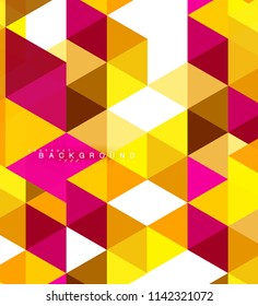 Multicolored triangles abstract background, mosaic tiles concept, vector illustration