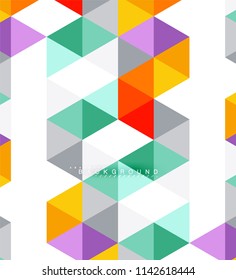 mehrfarbige Dreiecke, abstrakter Hintergrund, Mosaikfliesen-Konzept, Vektorgrafik