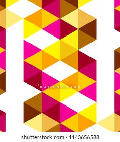Multicolored triangles abstract background, mosaic tiles concept, vector illustration