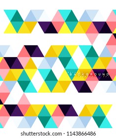 Multicolored triangles abstract background, mosaic tiles concept, vector illustration