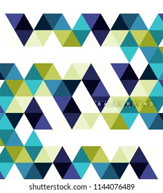 Fondo abstracto de triángulos multicolores, concepto de mosaicos, ilustración vectorial
