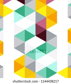 Multicolored triangles abstract background, mosaic tiles concept, vector illustration