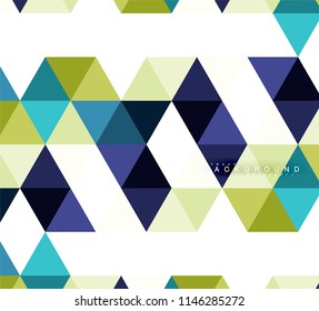 Multicolored triangles abstract background, mosaic tiles concept, vector illustration