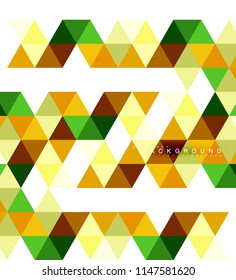 Multicolored triangles abstract background, mosaic tiles concept, vector illustration