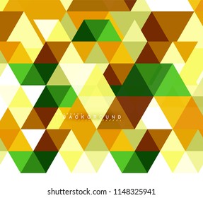 Multicolored triangles abstract background, mosaic tiles concept, vector illustration