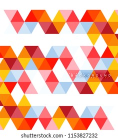 Multicolored triangles abstract background, mosaic tiles concept, vector illustration