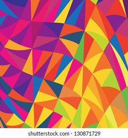 Multi-colored triangles background. Vector, EPS10