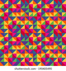 Multicolored triangles pattern