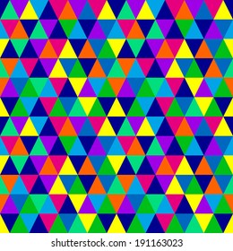Multicolored triangles pattern
