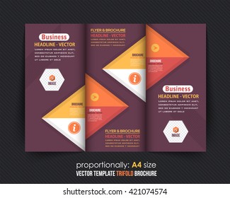 Multicolored Tri-fold, Catalog, Business Concept Brochure Design