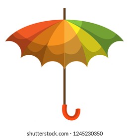 Multicolored umbrella. Flat. Vector illustration
