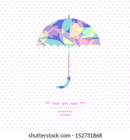 Multicolored umbrella. The minimalistic design in vector