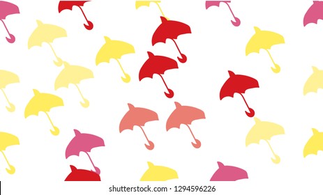 Multi-colored umbrella pattern painting