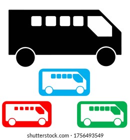 Multicolored Van Symbols Icon Vector illustration