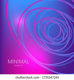 multicolored vector background with rounded lines