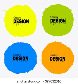 Multicolored vector creative spots on a light background.