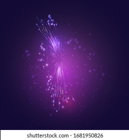 multicolored vector fireworks, explosion of joy in the sky